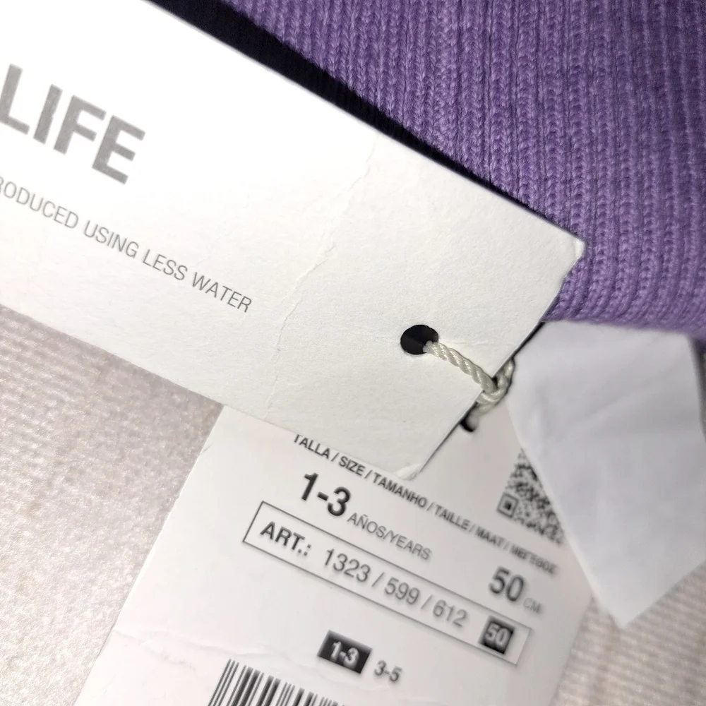3 FOR 12 SALE Zara Good Things Ahead Light Purple Beanie.  Size 1-3